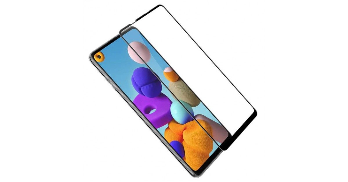 [PACHET 2X] Folie Protectie Ecran pentru Samsung Galaxy A21s, Sticla securizata, Negru, 2 Bucati