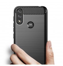 Husa Tpu Carbon pentru Motorola Moto E7 Power / Moto E7i Power, Neagra