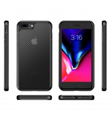 Husa Carcasa Spate iPhone 7 Plus / 8 Plus - Carbon Fuse ,Neagra