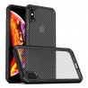 Husa Carcasa Spate iPhone X / XS - Carbon Fuse, Neagra