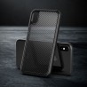 Husa Carcasa Spate iPhone X / XS - Carbon Fuse, Neagra