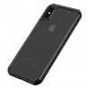 Husa Carcasa Spate iPhone X / XS - Carbon Fuse, Neagra