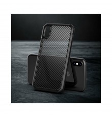 Husa Carcasa Spate iPhone XR - Carbon Fuse, Neagra