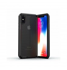 Husa Carcasa Spate iPhone XR - Carbon Fuse, Neagra