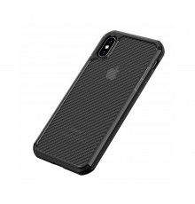 Husa Carcasa Spate iPhone XR - Carbon Fuse, Neagra