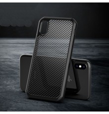 Husa Carcasa Spate iPhone XS Max - Carbon Fuse, Neagra