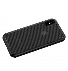 Husa Carcasa Spate iPhone XS Max - Carbon Fuse, Neagra