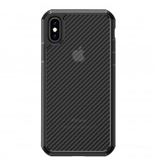 Husa Carcasa Spate iPhone XS Max - Carbon Fuse, Neagra