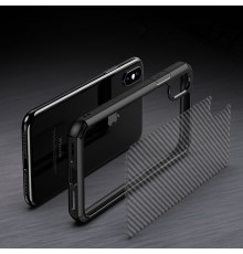 Husa Carcasa Spate iPhone XS Max - Carbon Fuse, Neagra