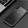 Husa Carcasa Spate iPhone XS Max - Carbon Fuse, Neagra