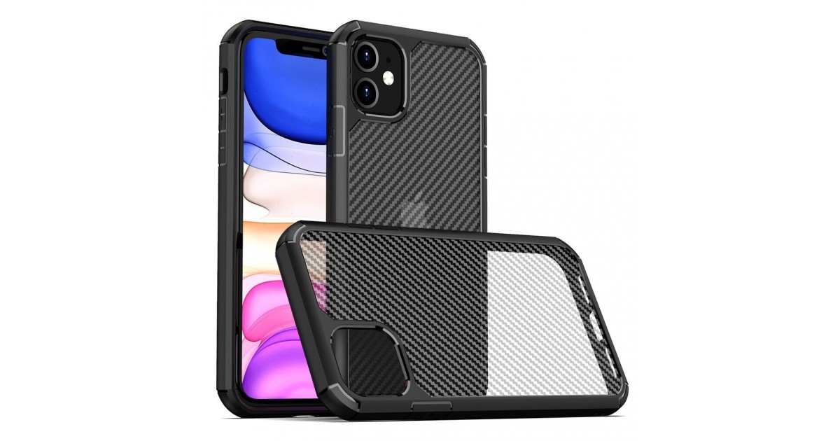 Husa Carcasa Spate iPhone 11 - Carbon Fuse, Neagra