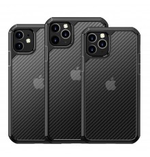 Husa Carcasa Spate iPhone 11 - Carbon Fuse, Neagra