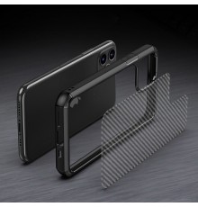 Husa Carcasa Spate iPhone 11 - Carbon Fuse, Neagra