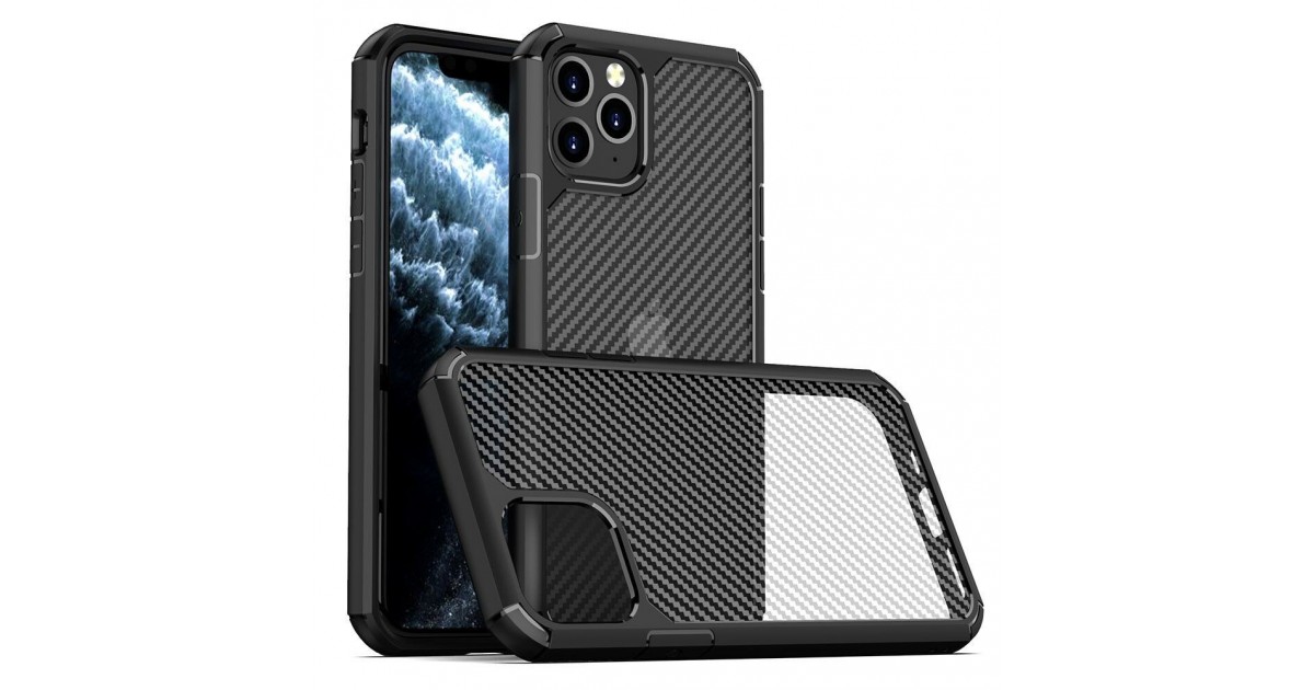 Husa Carcasa Spate iPhone 11 Pro - Carbon Fuse, Neagra