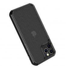 Husa Carcasa Spate iPhone 11 Pro - Carbon Fuse, Neagra