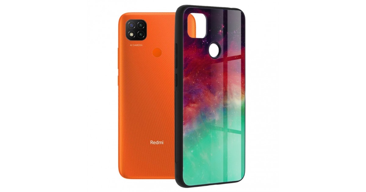 Husa Carcasa Spate pentru Xiaomi Redmi 9C - Glaze Glass,  Fiery Ocean