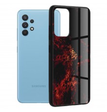 Husa Carcasa Spate pentru Samsung Galaxy A32 4G - Glaze Glass,  Red Nebula