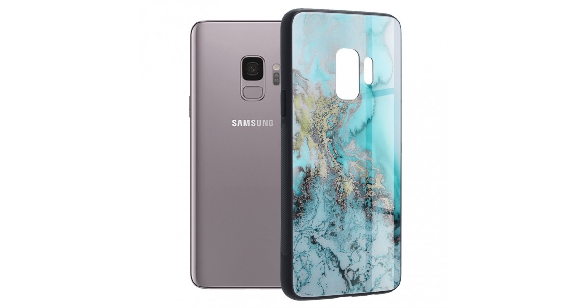 cigar evaporation attractive Husa Carcasa Spate pentru Samsung Galaxy S9 - Glaze Glass, Blue Ocean