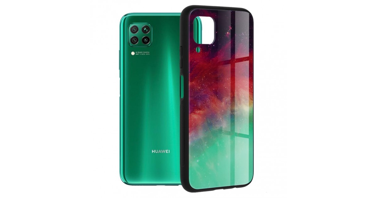 Husa Carcasa Spate pentru Huawei P40 Lite - Glaze Glass,  Fiery Ocean