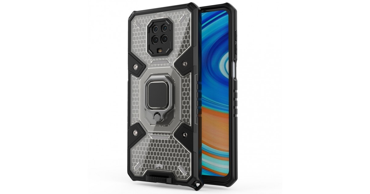 Husa Carcasa Spate pentru Xiaomi Redmi Note 9S / Note 9 Pro - HoneyComb Armor, Neagra