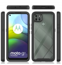 [PACHET 360] - Husa Defense360 + Folie de protectie - Motorola Moto G9 Power , Neagra