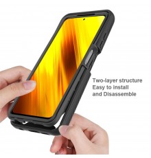 [PACHET 360] - Husa Defense360 + Folie de protectie - Xiaomi Poco X3 / X3 NFC / X3 Pro , Neagra