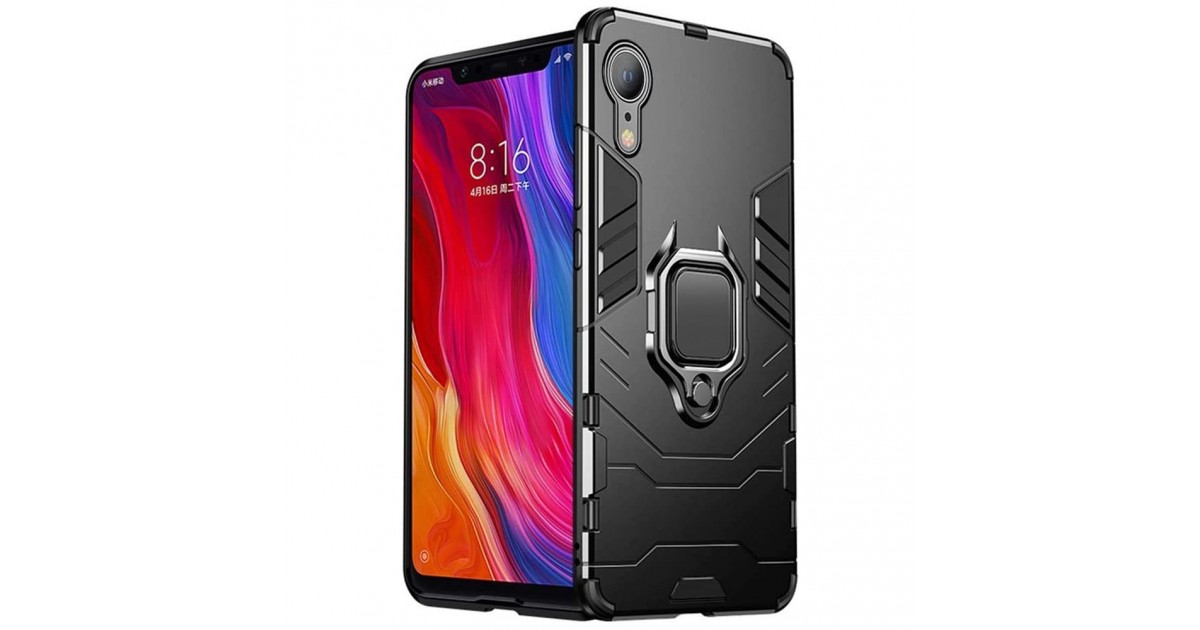 Husa iPhone XR - Armor Ring Hybrid, Neagra