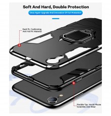 Husa iPhone XR - Armor Ring Hybrid, Neagra