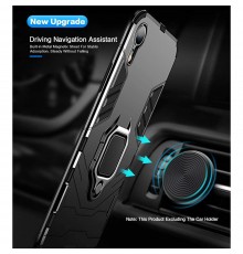 Husa iPhone XR - Armor Ring Hybrid, Neagra