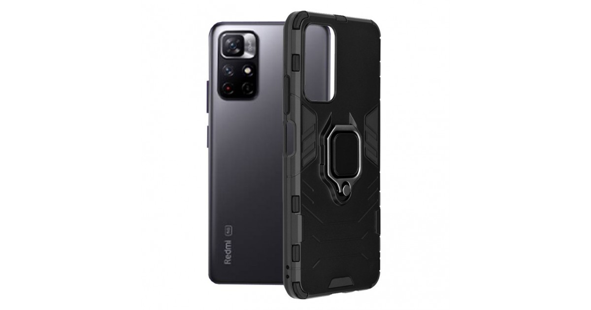 Husa Xiaomi Poco M4 Pro - Armor Ring Hybrid, Neagra