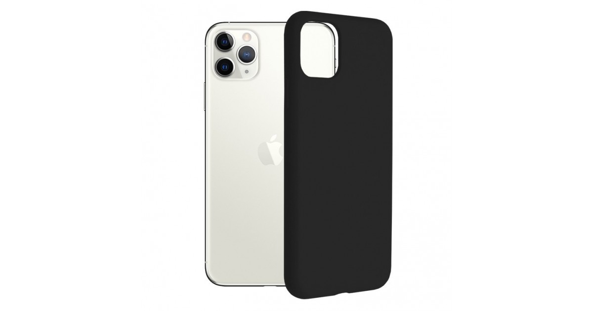 Husa Carcasa Spate pentru iPhone 11 Pro Max - Soft Edge Silicon cu interior din microfibra