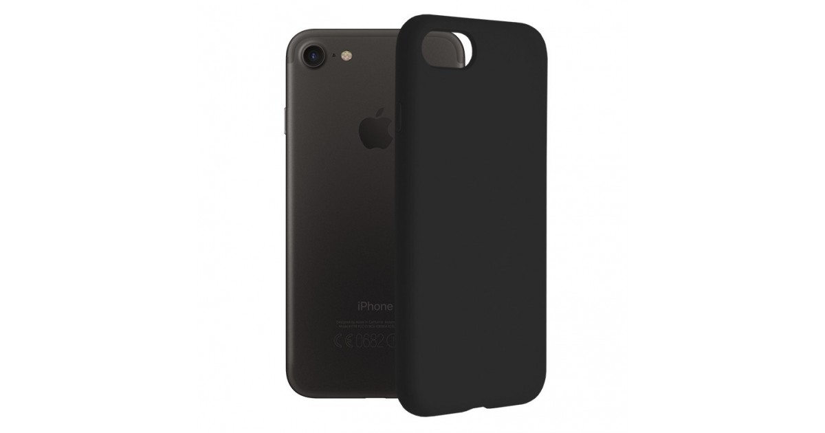 Husa Carcasa Spate pentru iPhone 7 / 8 / SE 2 / SE 2020 - Soft Edge Silicon cu interior din microfibra
