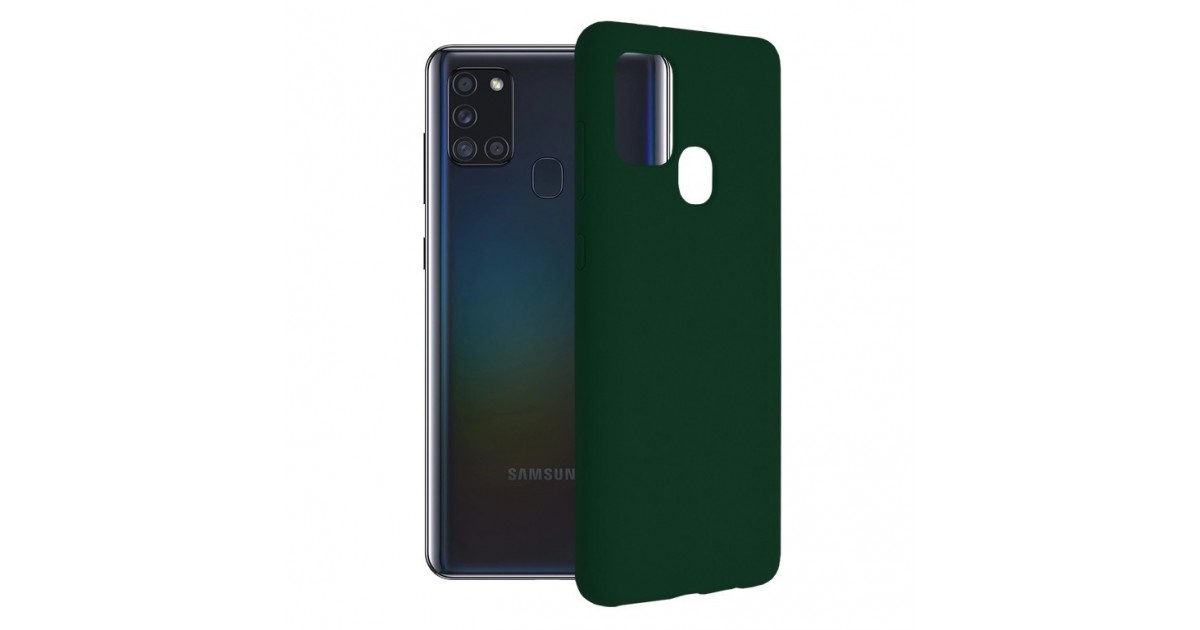 Husa Carcasa Spate pentru Samsung Galaxy A21s - Soft Edge Silicon cu interior din microfibra