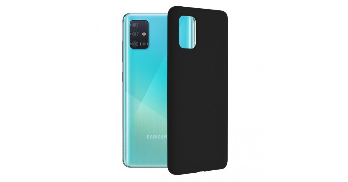 Husa Carcasa Spate pentru Samsung Galaxy A51 - Soft Edge Silicon cu interior din microfibra