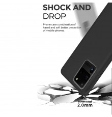 Husa Carcasa Spate pentru Samsung Galaxy S20 Ultra - Soft Edge Silicon cu interior din microfibra
