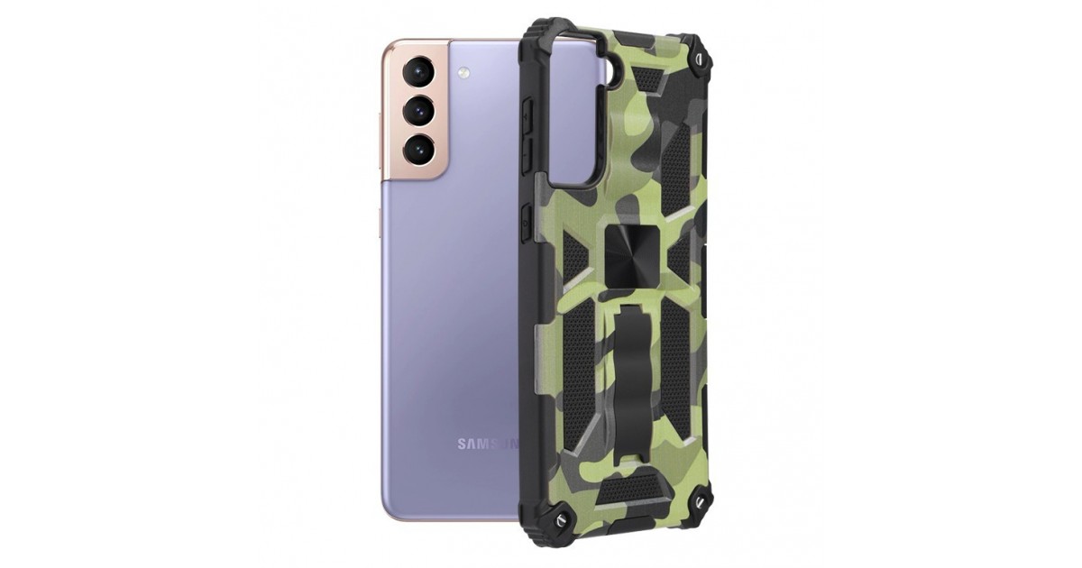 Husa Carcasa Spate pentru Samsung Galaxy S21 Plus - Blazor Hybrid, Camuflaj