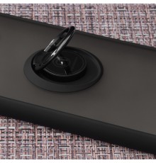 Husa Carcasa spate pentru Xiaomi Redmi Note 9T , Tpu Glinth Ring, Neagra
