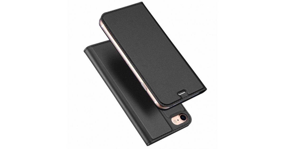 Husa Flip Tip Carte DuxDucis Skin Pro pentru iPhone 7 / 8 / SE 2 / SE 2020 , Neagra