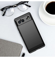 Husa Carcasa spate pentru Google Pixel 6 , Tpu Carbon Design, Neagra