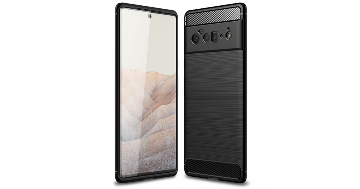 Husa Carcasa spate pentru Google Pixel 6 Pro , Tpu Carbon Design, Neagra