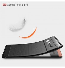 Husa Carcasa spate pentru Google Pixel 6 Pro , Tpu Carbon Design, Neagra