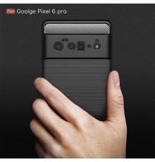 Husa Carcasa spate pentru Google Pixel 6 Pro , Tpu Carbon Design, Neagra