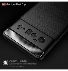 Husa Carcasa spate pentru Google Pixel 6 Pro , Tpu Carbon Design, Neagra