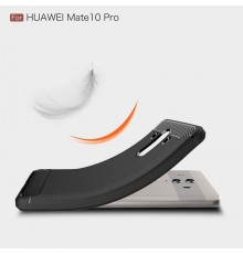 Husa Carcasa spate pentru Huawei Mate 10 Pro , Tpu Carbon Design, Neagra