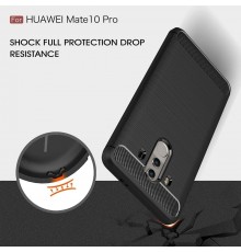 Husa Carcasa spate pentru Huawei Mate 10 Pro , Tpu Carbon Design, Neagra