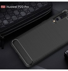 Husa Carcasa spate pentru Huawei P20 Pro , Tpu Carbon Design, Neagra