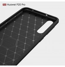 Husa Carcasa spate pentru Huawei P20 Pro , Tpu Carbon Design, Neagra