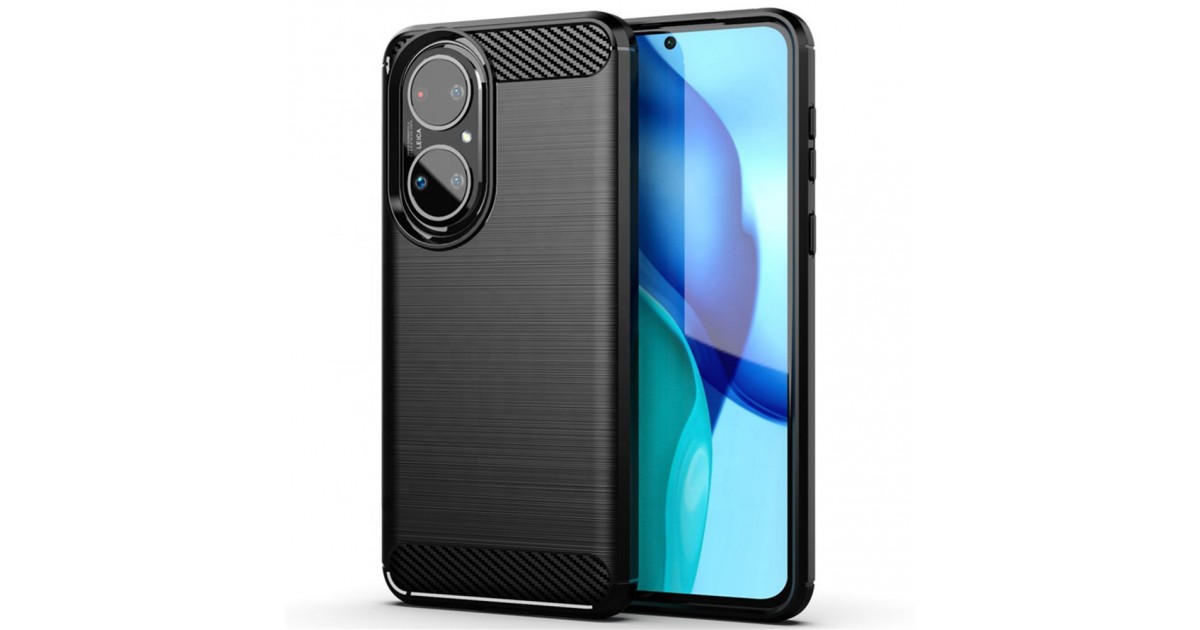 Husa Carcasa spate pentru Huawei P50 , Tpu Carbon Design, Neagra