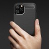 Husa Carcasa spate pentru iPhone 12 / 12 Pro , Tpu Carbon Design, Neagra