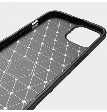 Husa Carcasa spate pentru iPhone 13 , Tpu Carbon Design, Neagra